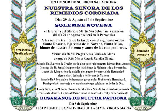 Cultos en honor de Ntra. Sra. de los Remedios Coronada