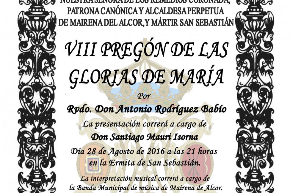 VIII Pregón de Glorias de María