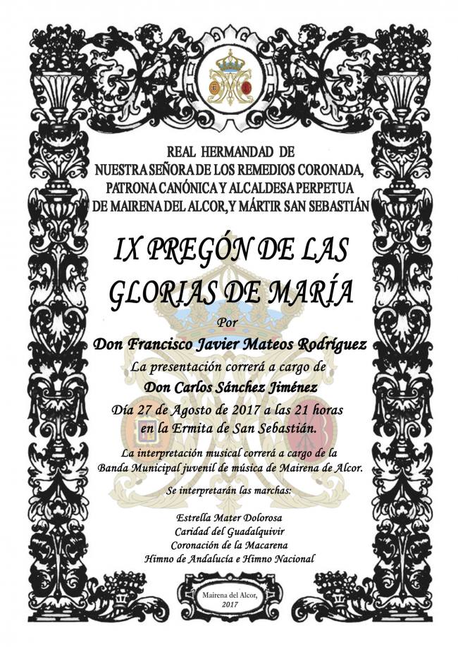 IX Pregón de Glorias