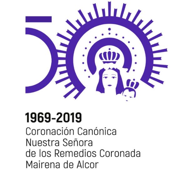 Logo 50 aniversario Coronación Nuestra Señora de los Remedios Coronada, Mairena del Alcor.